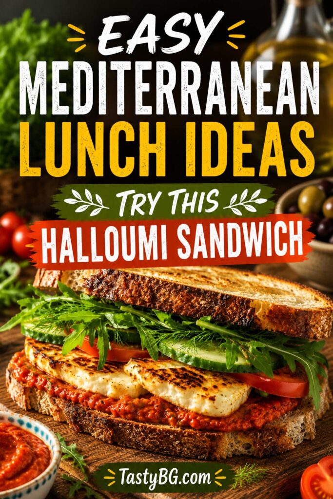 Mediterranean halloumi sandwich recipe