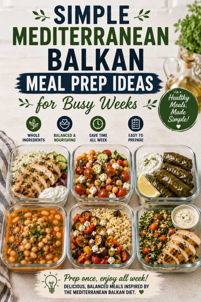 Simple Mediterranean Balkan Meal Prep Ideas