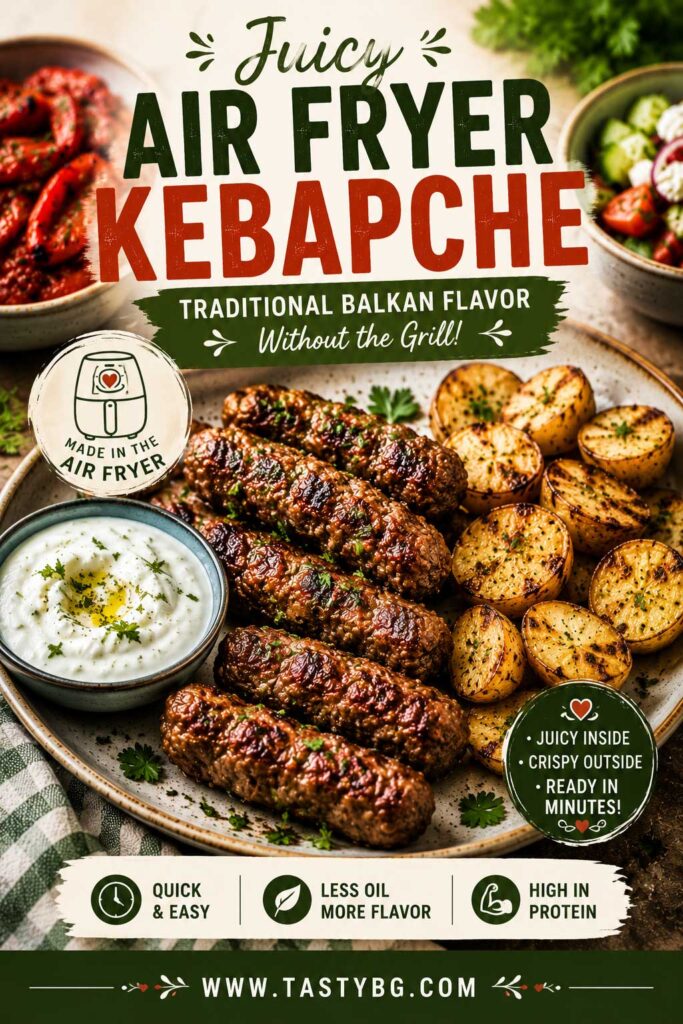 crispy Balkan recipes Air Fryer Kebapche