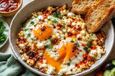 Crispy Feta Fried Eggs With Chili Oil Recipe