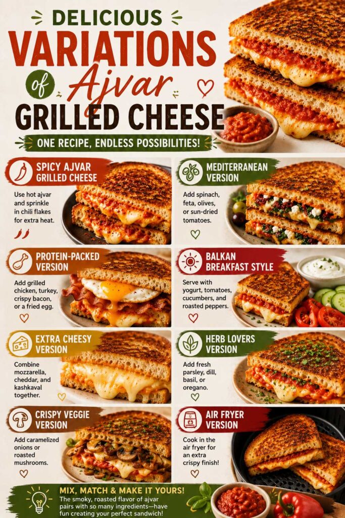 Delicious Variations Of Ajvar Grilled Cheese recipe
