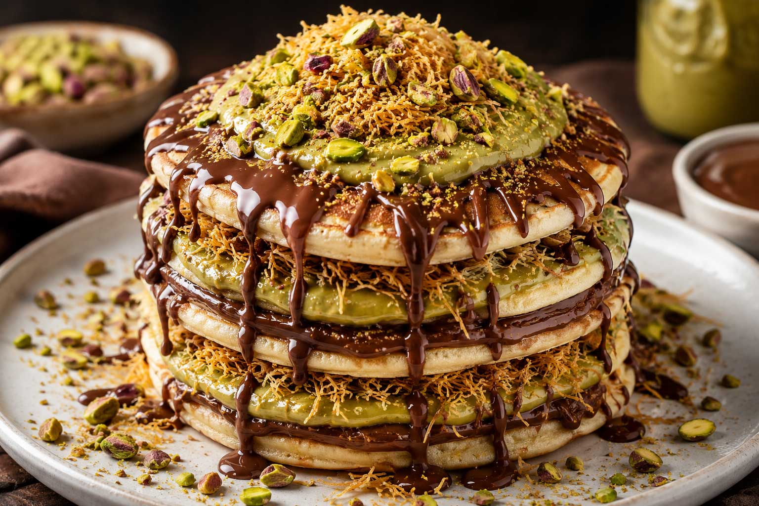 Dubai Chocolate Pancakes Recipe