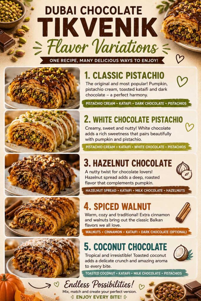 Dubai Chocolate Tikvenik Recipe Flavor Variations