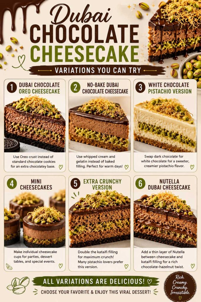 Dubai cheesecake variations recipes pn