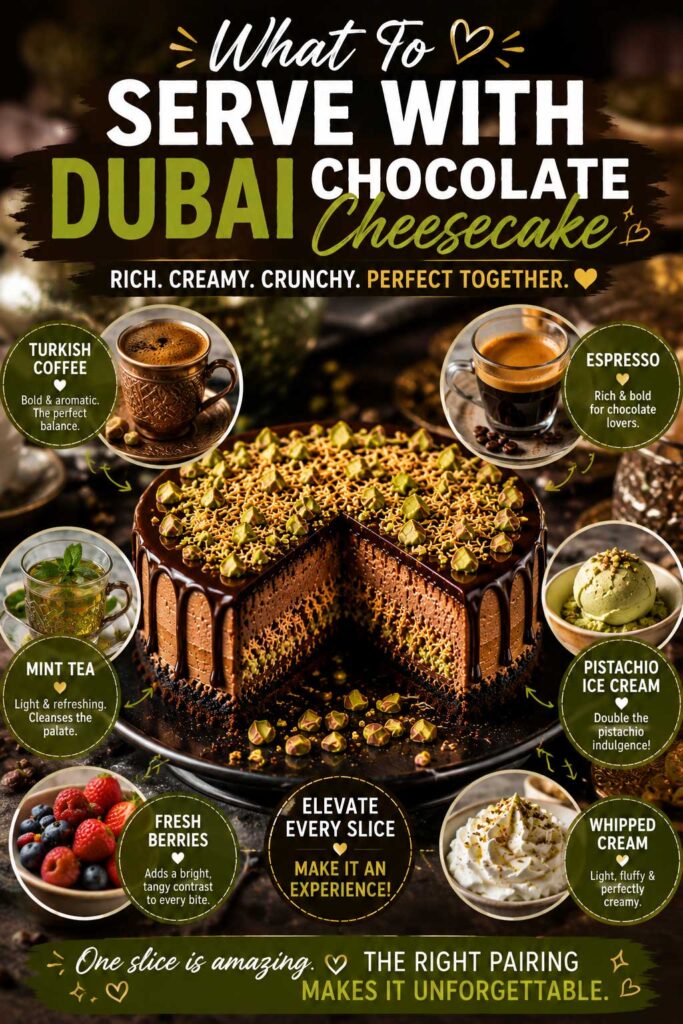 Dubai chocolate cheesecake pairings guide