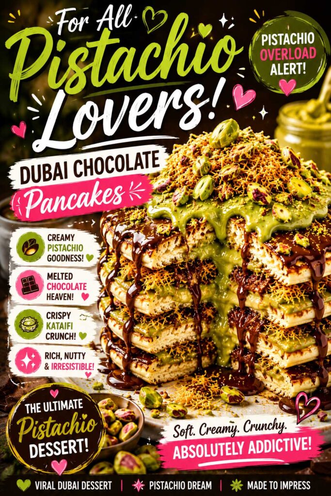 Dubai chocolate dessert pancakes recipes