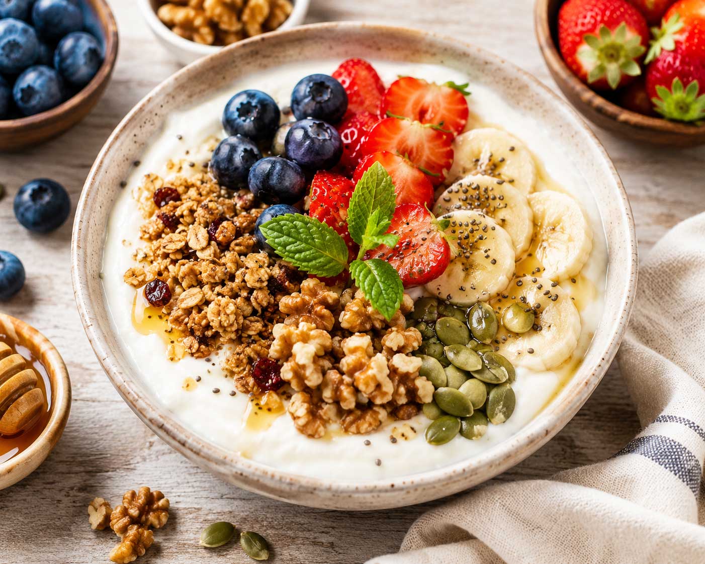 Bulgarian yogurt breakfast bowl recipe