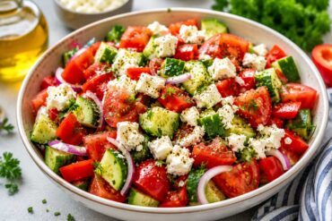 Healthy Shopska Salad Meal Prep Recipe