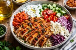 Mediterranean Ajvar Chicken Bowl Recipe