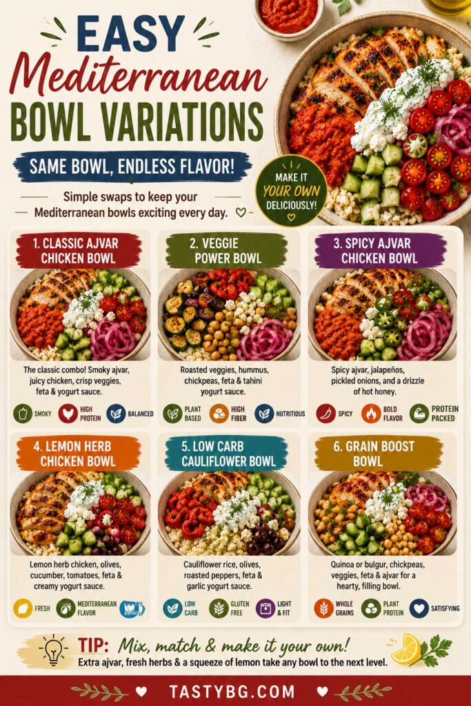 Mediterranean Ajvar Chicken Bowl Recipe variations guide