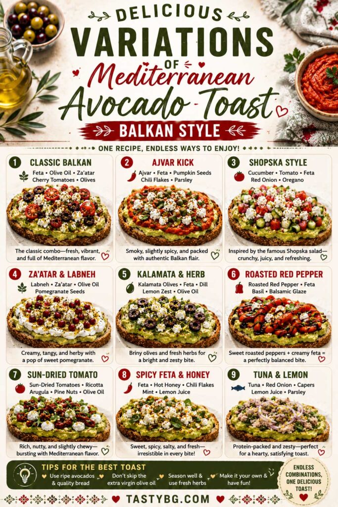 Mediterranean Avocado Toast Variations recipes
