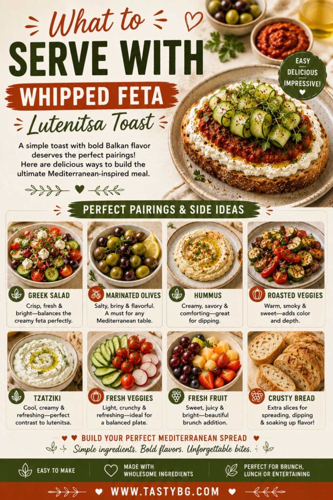 What To Serve With Whipped Feta Lutenitsa Toast