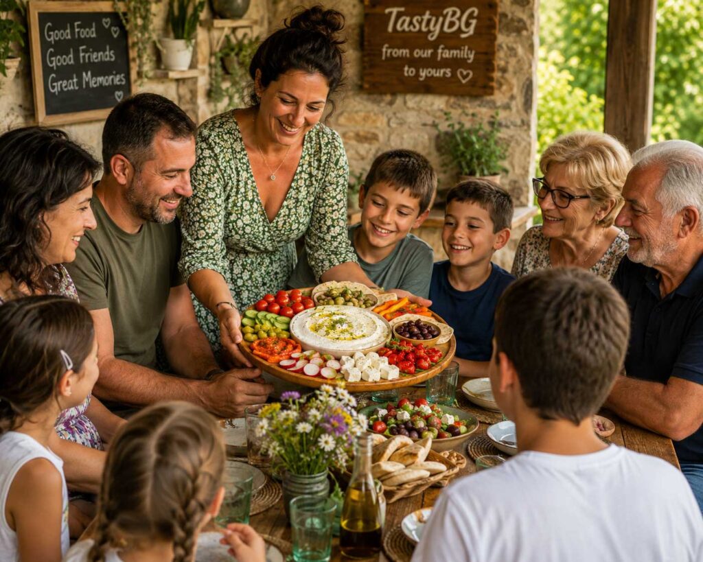Mediterranean grazing board perfect for family gathering