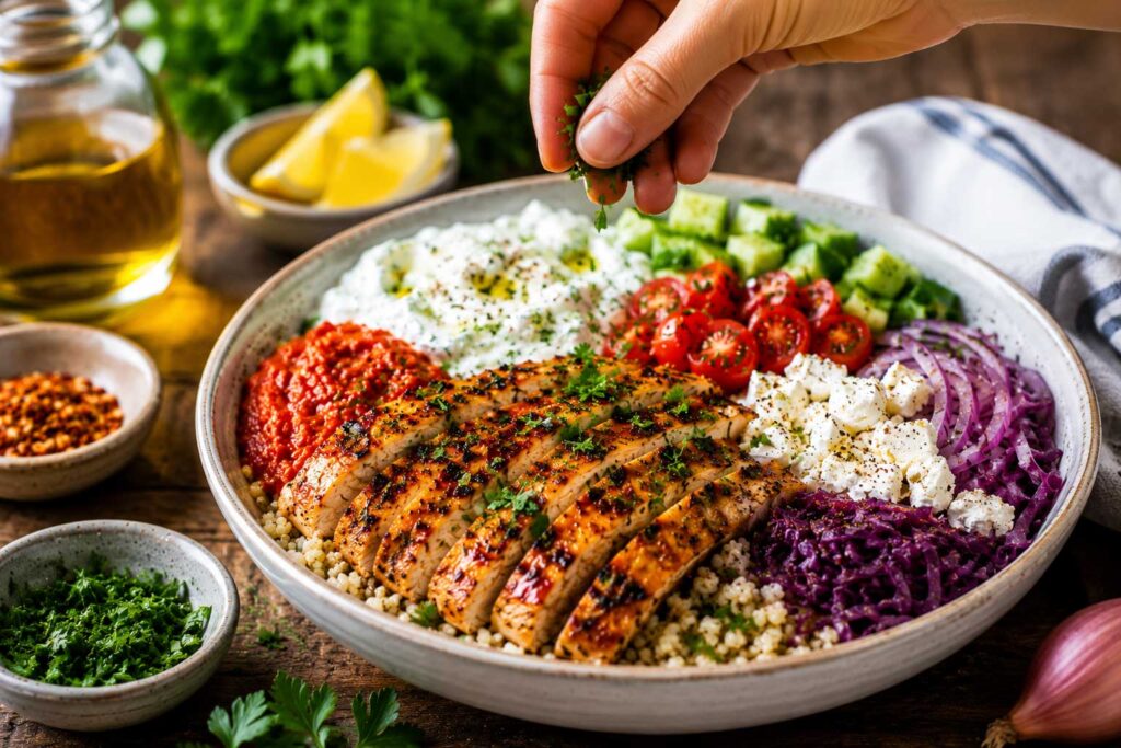 Restaurant-Style Mediterranean Bowls recipe