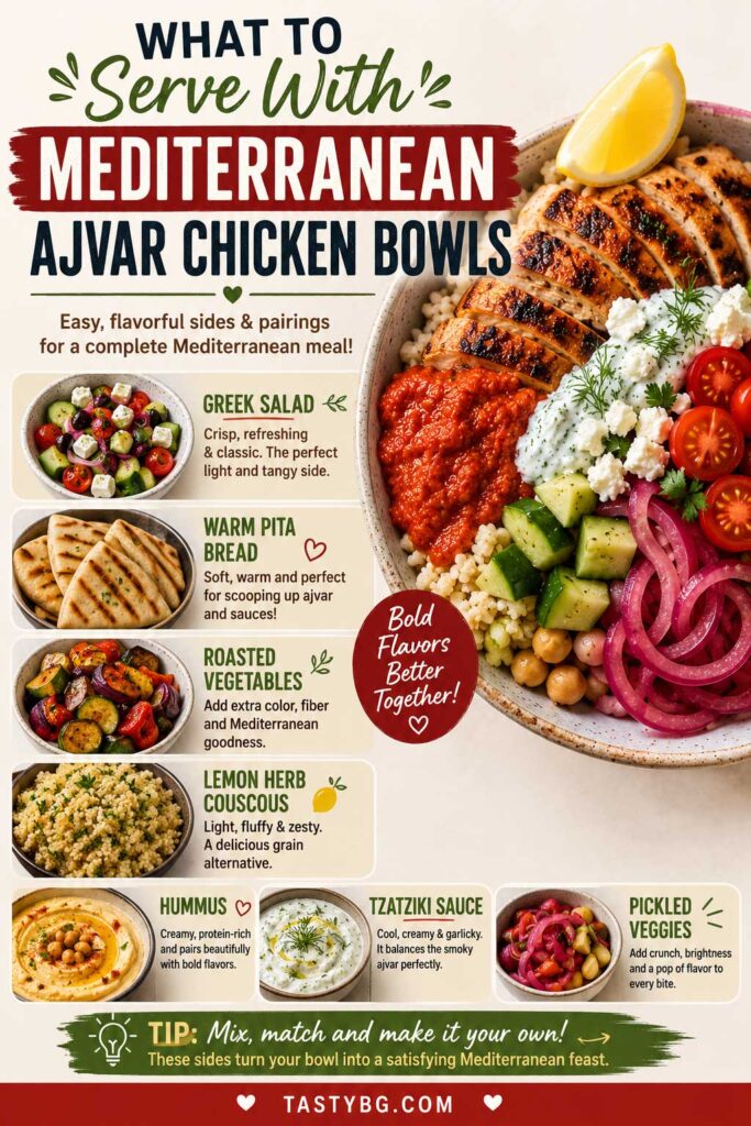 What To Serve With Mediterranean Ajvar Chicken Bowls
