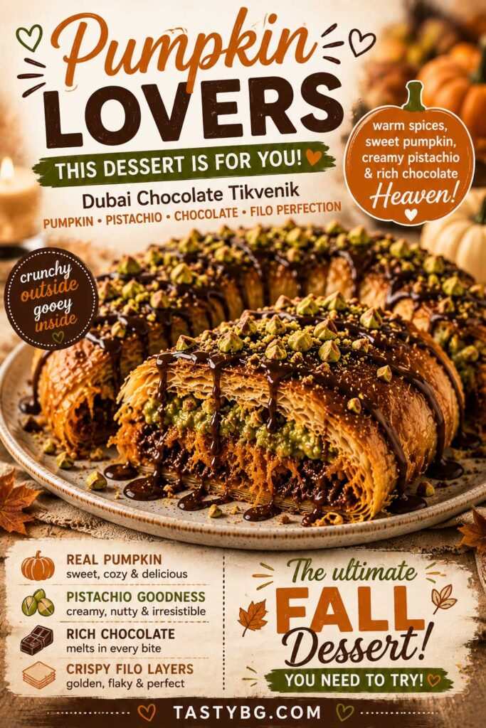 dubai chocolate pumpkin filo pastry recipe