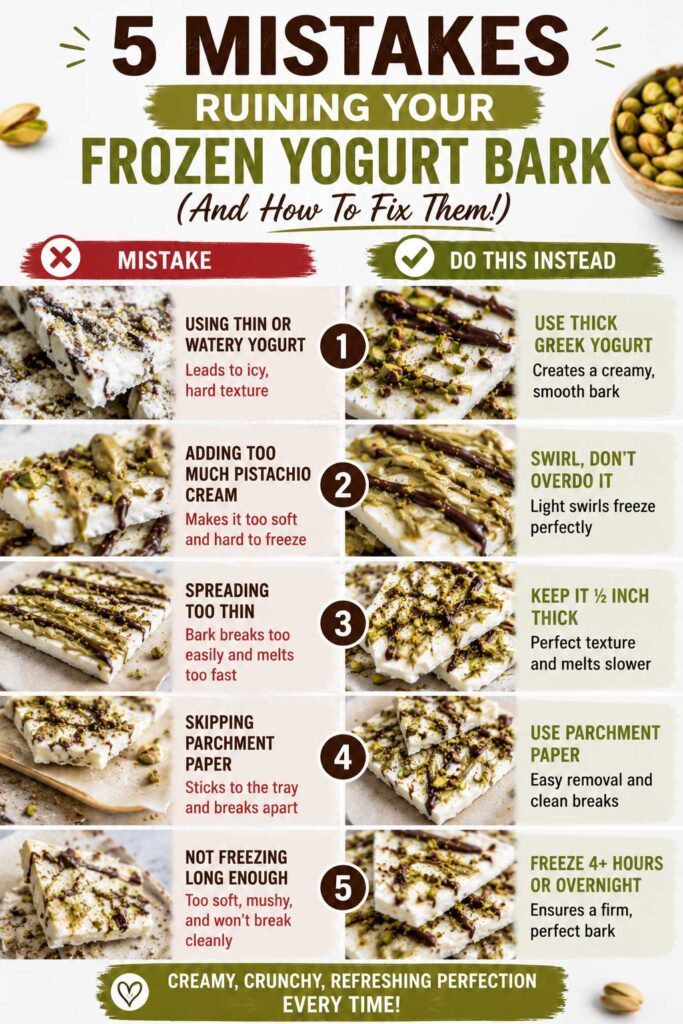 frozen pistachio yogurt bark with chocolate Common Mistakes To Avoid
