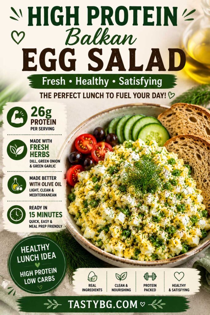 high protein egg salad recipe from Balkans