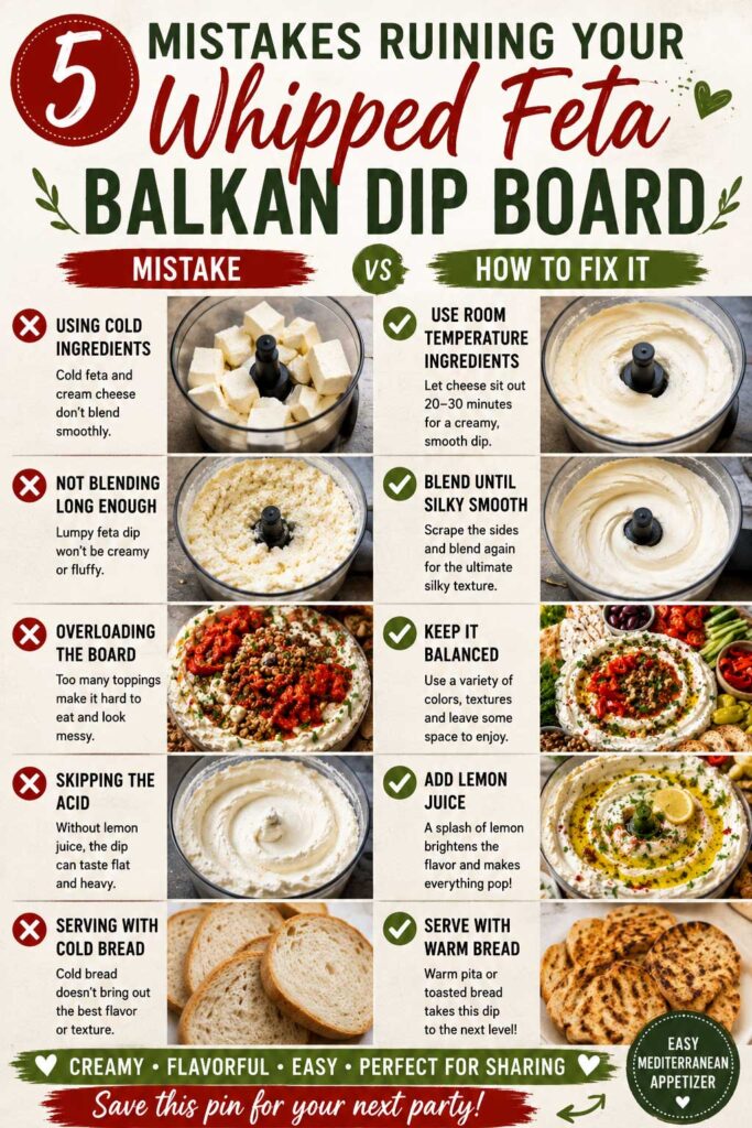 whipped feta appetizer mistakes to avoid