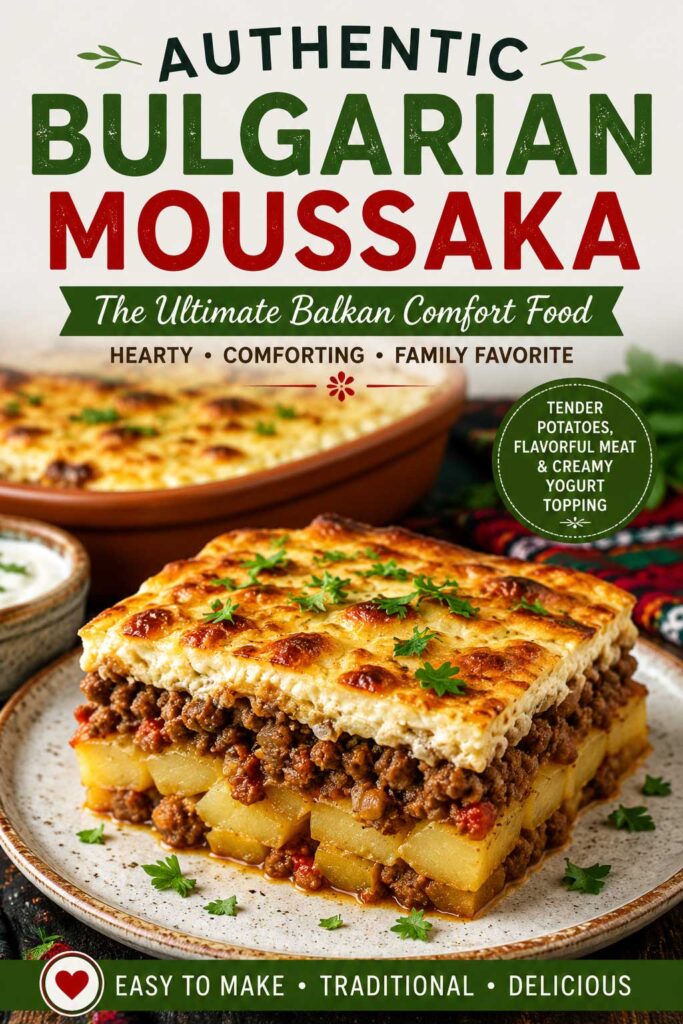 Bulgarian casserole Balkan moussaka recipe