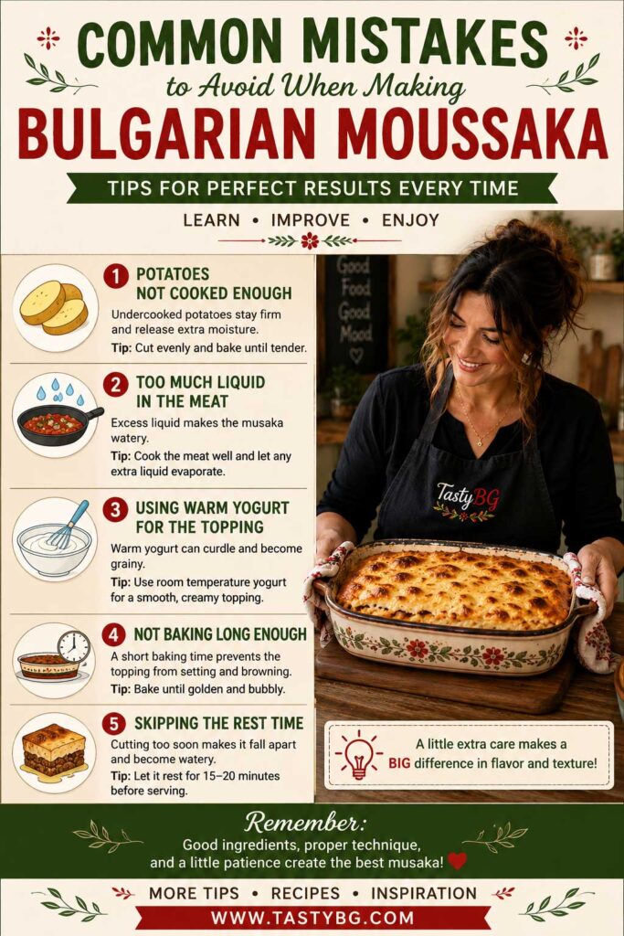 Common mistakes when making moussaka recipe