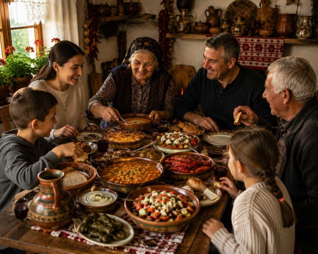 Family gathering Balkan tradition