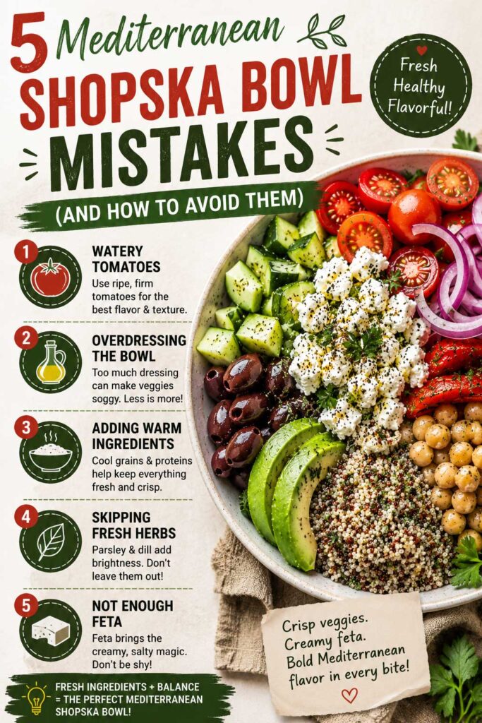 Mediterranean Shopska Bowl Recipe Common Mistakes
