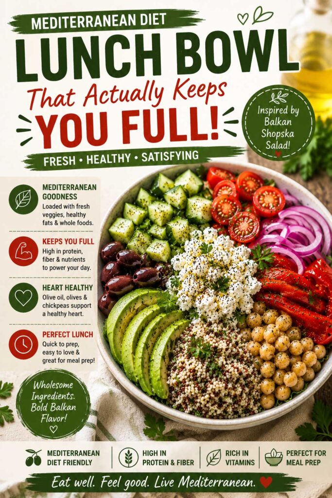 high protein Mediterranean bowl recipe